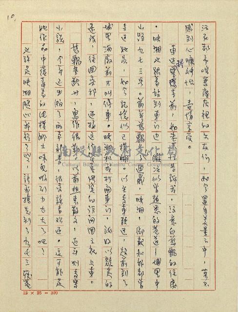 綠野春濃(六十四年度金環獎小說類佳作獎)藏品圖，第11張