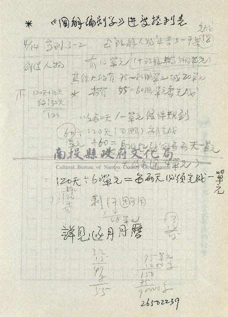 圖解編劇學進度控制表藏品圖，第1張