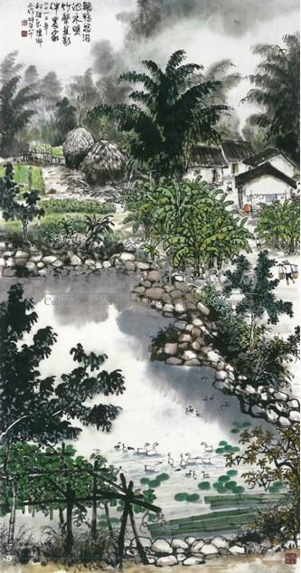 鵝鴨優游池水暖藏品圖，第1張