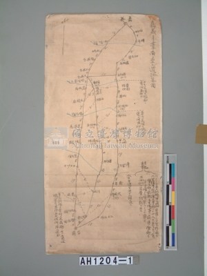 軍用地圖(彰化臺南至道路略圖)藏品圖，第4張