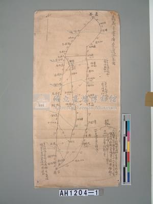 軍用地圖(彰化臺南至道路略圖)藏品圖，第3張