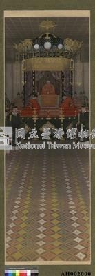 昭和3年（1928）福本雅邦繪「紫宸殿高御座圖」藏品圖，第1張