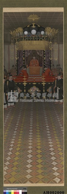 昭和3年（1928）福本雅邦繪「紫宸殿高御座圖」藏品圖，第2張