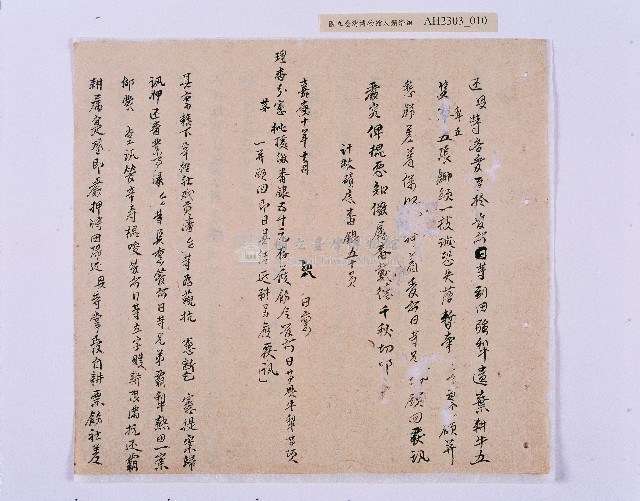 嘉慶十年～十一年（1805～1806）翁仔社佃人滯租記錄藏品圖，第11張