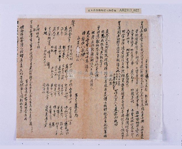 嘉慶二十三年（1818）及之前岸裡社潘敦家族系譜及祭祖物料相關記錄藏品圖，第23張
