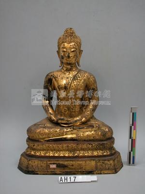 磚胎塗漆貼金(釋迦摩尼)佛像藏品圖，第1張
