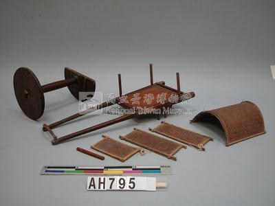 竹木質二輪牛車模型藏品圖，第1張