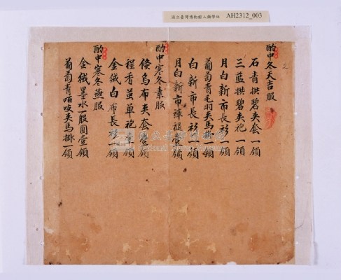 潘春文（？）衣服目錄藏品圖，第25張