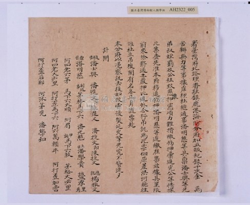 乾隆五十五年（1790）潘明慈等赴理番分憲金  混告潘士興霸收公租全案抄錄藏品圖，第86張