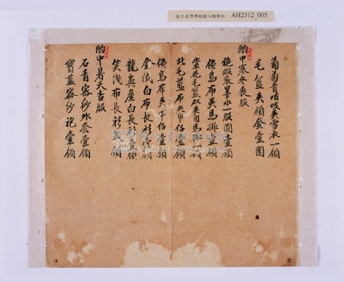 潘春文（？）衣服目錄藏品圖，第27張