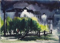 羅東南門河暮色藏品圖，第1張