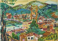 有吊橋的風景藏品圖，第1張