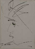 人頭部側面速寫藏品圖，第1張