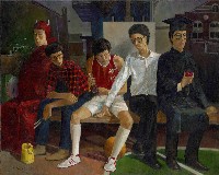 紅格子襯衫自畫像藏品圖，第1張