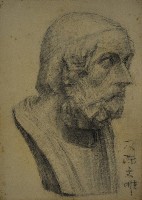 石膏像素描寫生藏品圖，第1張