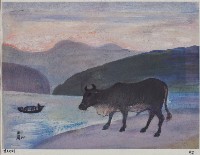 河邊的牛藏品圖，第1張