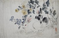 菊花雙兔藏品圖，第1張