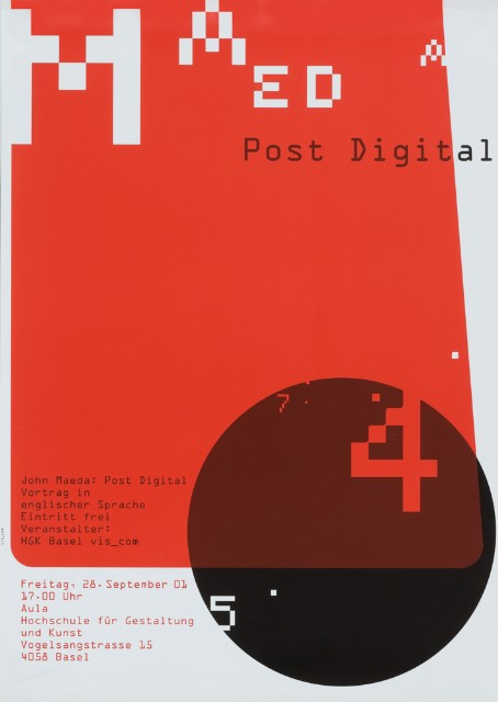 Announcements at the Basel School of Design for a series of MIT lectures