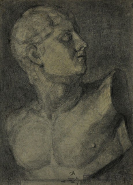 石膏像素描寫生藏品圖，第1張