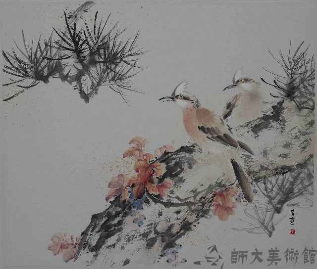 雙鳥棲松林藏品圖，第1張