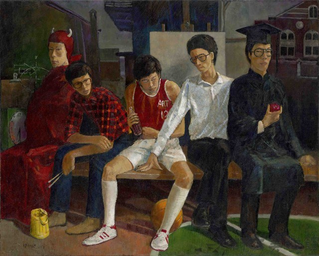 紅格子襯衫自畫像藏品圖，第1張