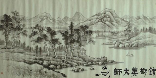 白描山水藏品圖，第1張