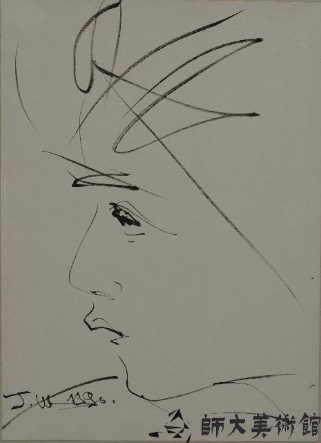 人頭部側面速寫藏品圖，第1張