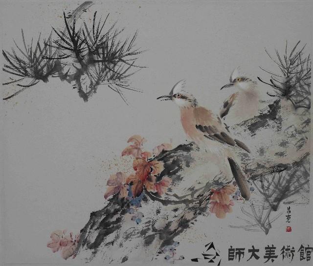 雙鳥棲松林藏品圖，第1張