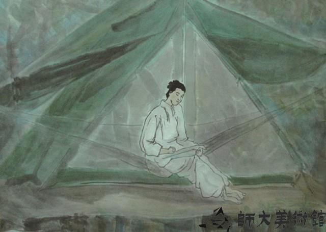 坐在吊床上的人藏品圖，第1張