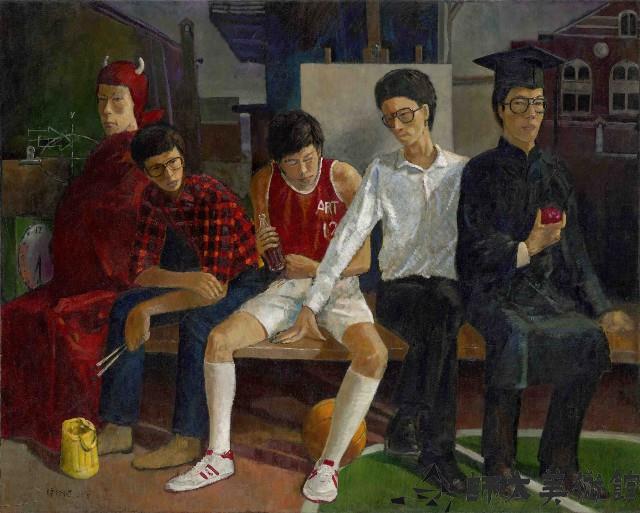 紅格子襯衫自畫像藏品圖，第1張