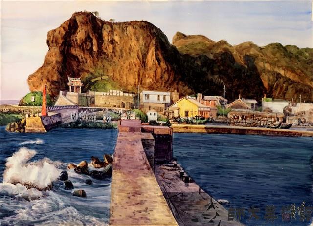 夕陽斜照下的漁港藏品圖，第1張