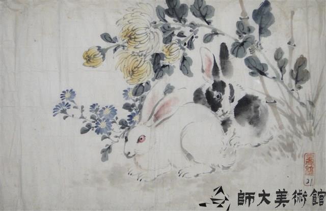 菊花雙兔藏品圖，第1張