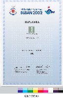 鄭誠諒_2002年釜山亞運高爾夫團體賽金牌成績證明藏品圖，第2張