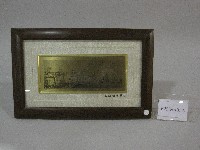 上海外灘金箔圖-紀念牌(裝框)藏品圖，第1張