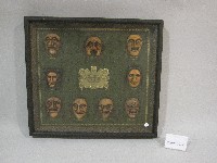 韓國木質小臉譜9枚(裝框)藏品圖，第1張