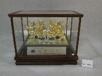 水晶獅子造型藝術品(裝框)藏品圖，第1張