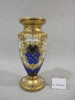 金身彩繪藍白花色花瓶藏品圖，第1張