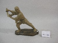 國術人物耍劍造形-陶土藝品藏品圖，第1張