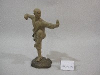 國術人物攻擊姿勢造形-陶土藝品藏品圖，第1張