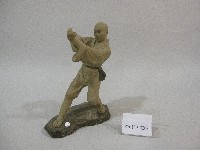 國術人物防禦姿勢造形-陶土藝品藏品圖，第1張