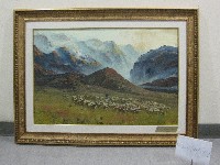 牧羊圖-油畫(裝框)藏品圖，第1張