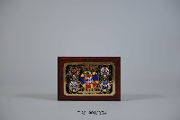 京劇臉譜紀念品木頭小盒藏品圖，第1張