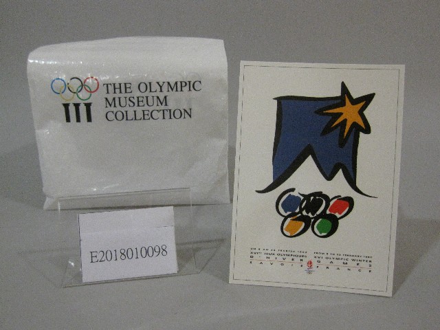 1992年冬季奧林匹克運動會海報圖-明信片的圖片