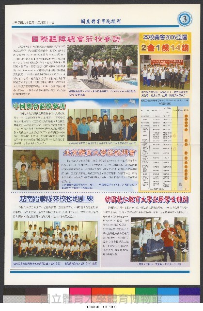 國立體育大學校刊-第1期~104期(缺23、58期;27和28同期)、缺82期) 藏品圖，第312張