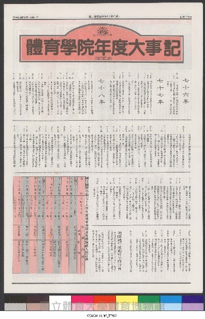 國立體育大學校刊-第1期~104期(缺23、58期;27和28同期)、缺82期) 藏品圖，第32張