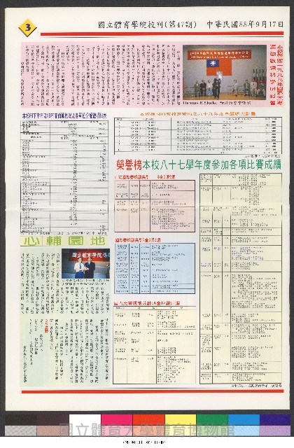 國立體育大學校刊-第1期~104期(缺23、58期;27和28同期)、缺82期) 藏品圖，第190張