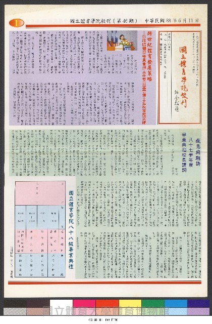 國立體育大學校刊-第1期~104期(缺23、58期;27和28同期)、缺82期) 藏品圖，第184張