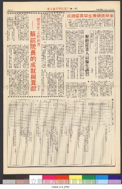 國立體育大學校刊-第1期~104期(缺23、58期;27和28同期)、缺82期) 藏品圖，第44張