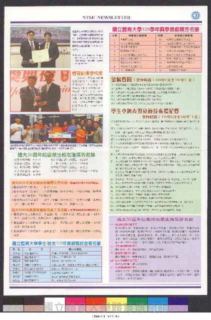 國立體育大學校刊-第1期~104期(缺23、58期;27和28同期)、缺82期) 藏品圖，第404張