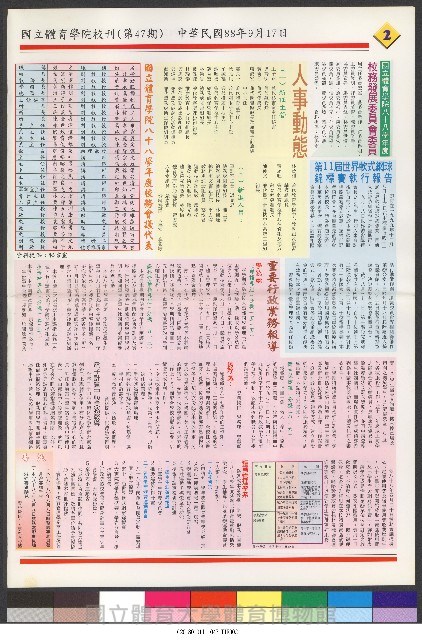 國立體育大學校刊-第1期~104期(缺23、58期;27和28同期)、缺82期) 藏品圖，第189張